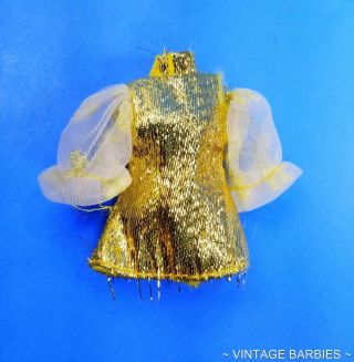 Topper Dawn / Rock Flowers Doll Gold Dress Vintage 1970 