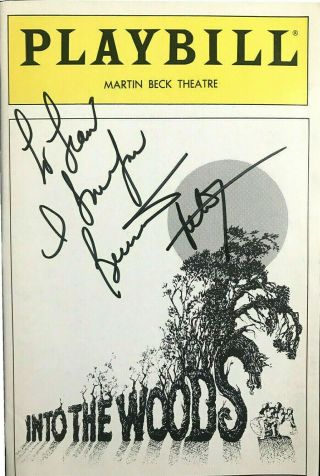 Bernadette Peters Signed Sondheim Into The Woods Playbill 1988
