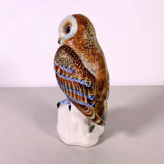 Mottahedeh Design Porcelain OWL Figurine Handmade Italy Italian Bird 2