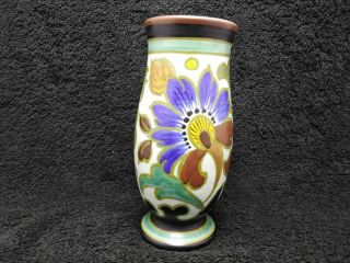 Vintage Royal Zuid Gouda Holland Hand Painted Vase
