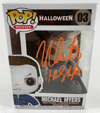 Nick Castle Autographed Halloween Michael Myers Funko Pop Signed Bas