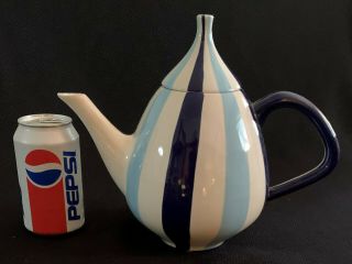 Jonathan Adler Happy Home Blue Stripes Teapot