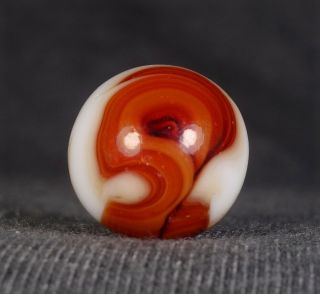 21/32 " Antique Christensen Agate Striped Opaque Swirl Marble