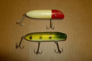 Couple Of Vintage South Bend 973 Bass - Oreno Or Unknown Wood Fishing Lures