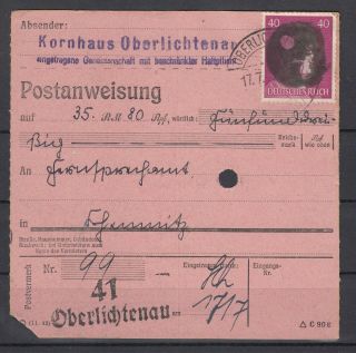 Dc7994/ Germany Soviet Zone – Rpd Chemnitz – Mi Ap 795 I On Postal Order