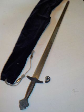 - Vintage Antique? (spain Toledo) Engraved " Presentation Sword "