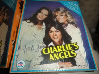 Charlies Angels Farrah Fawcett Kate Jackson Jaclyn Smith Signed Vintage Puzzel