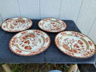 4 Spode Indian Tree (india Tree) Dinner Plates Old Marks Copeland England 10 "