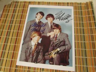 The Monkees Autographed Photo 8.  5 X11 " Signed In Person By All 4 Members
