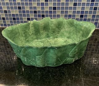 Vietri Green Leaf Deep Serving Bowl