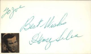 Henry Silva Actor Dick Tracy Signed 3x5 Index Card