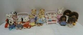Sylvanian Boxed Garden Party Set With Four Families Of Animals