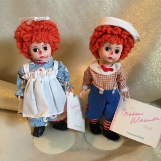 Madame Alexander Mop Top Billy And Wendy Raggedy Ann And Andy Style Doll Set