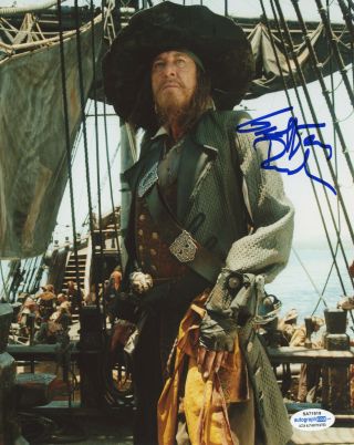 Geoffrey Rush Signed " Pirates Of The Caribbean " 8x10 Photo Acoa Exact Proof