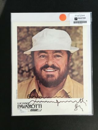 Luciano Pavarotti 8x10 Signed And Authenticated Photo