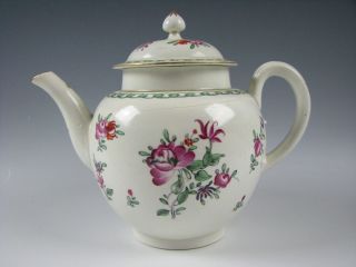 Antique 18th Century Worcester English Porcelain Teapot