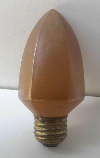 G - E Mazda Vintage Six Sided Orange Light Bulb Ge General Elec.  25w 115v
