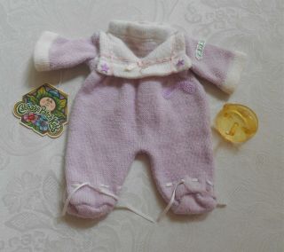 Vintage Cabbage Patch Kid Doll Bean Butt Baby Bbb Romper & Soft Pacifier