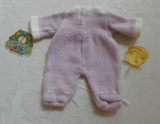 Vintage Cabbage Patch Kid Doll Bean Butt Baby BBB Romper & Soft Pacifier 2