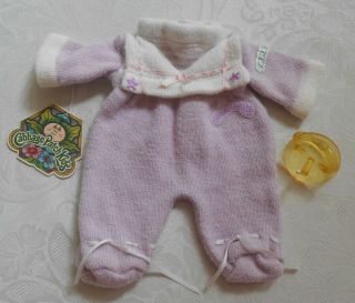 Vintage Cabbage Patch Kid Doll Bean Butt Baby BBB Romper & Soft Pacifier 3