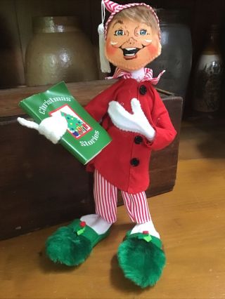 Vintage Annalee 2016 Christmas Pjs Slippers 10” Elf
