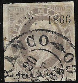 Mexico - 1866,  Maxi.  - 7c. ,  43 - 1866,  Mexico,  In September 20,  1866 - $140.  00