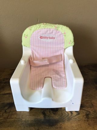 Euc American Girl Bitty Baby Booster High Chair Feeding Baby Doll