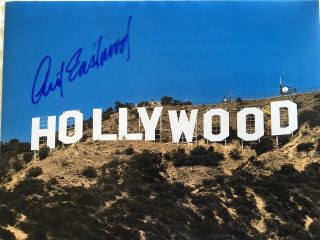 Clint Eastwood Autographed 8 X 10 Hollywood Sign Photo