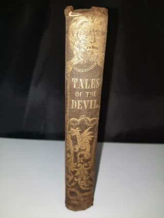Antique Book Tales Of The Devil By J.  P.  Brace Hardcover 1st Edition 1850