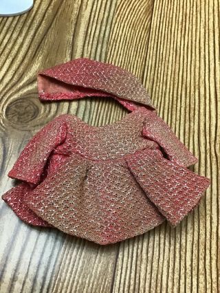 Vintage Vogue Ginny Doll Tagged Dress Hat Pink Sparkly