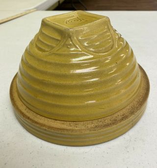 Antique 1920’s Mccoy Pottery Yellow Stoneware Mixing Bowl 2 Shield Mark 9
