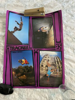 Tracker Trucks Skateboard Poster 17 X 22 In Gsd Lester Kasai Adrian Demain