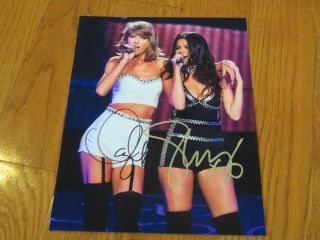 Taylor Swift & Selena Gomez Autograph Hand Signed Photo 8x10