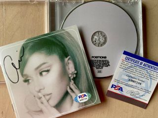 Ariana Grande Signed Positions Cd - Autographed Cover Psa/dna