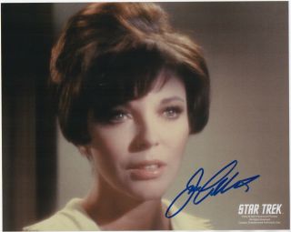 Joan Collins Signed Star Trek 8x10 Photo Autograph Auto Bas Beckett Ahs Shatner