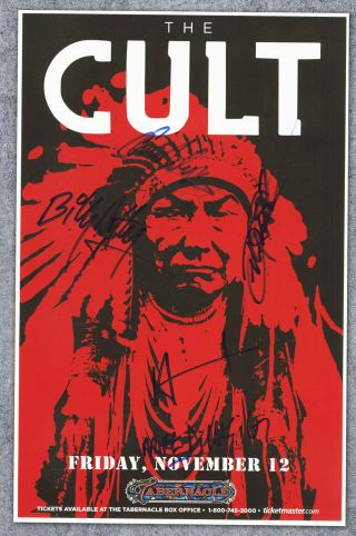 The Cult Autographed Gig Poster Ian Astbury,  Billy Duffy,  Mike Dimkich