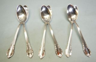 6 Remembrance Demitasse Spoons - Elegant/popular 1948 Rogers Finest