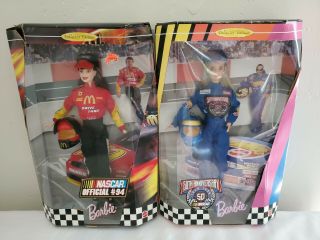 Nascar Official 94 And The 50th Anniversary Barbie Doll,  1999 And 1998