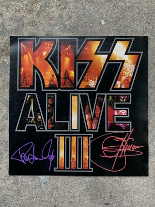 Vintage Kiss Alive 1993 Store Poster Signed Paul Stanley Gene Simmons Autograph