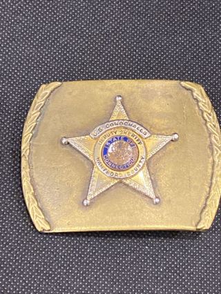 Vintage Deputy Sheriff Hartford County Belt Buckle Signed Everson Ross