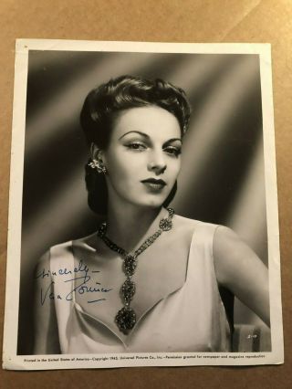 Vera Zorina Rare Stunning Early Vintage Autographed 8/10 Photo 