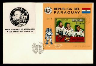 Dr Who 1970 Paraguay Fdc Space Imperf S/s C239023
