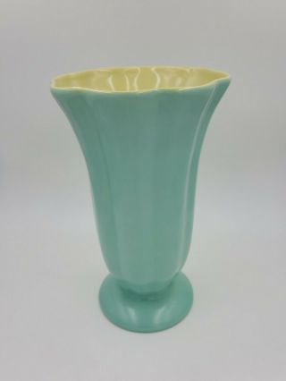 Vtg Catalina California Pottery Blue Green Pottery Vase