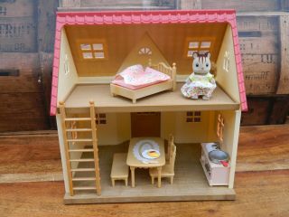 Sylvanian Families Red Roof Cosy Cottage With Figure Furniture,  Accessories