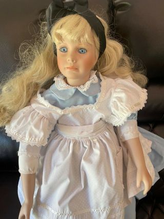Alice By Thelma Resch.  28 Inch Limited Edition Porcelain Doll.  654/1500