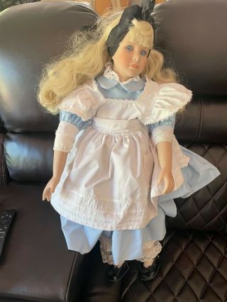 Alice by Thelma Resch.  28 inch limited edition porcelain doll.  654/1500 3