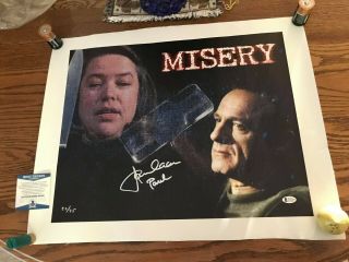 James Caan Autographed Signed Le /25 19.  5x24 Canvas Misery Beckett Paul