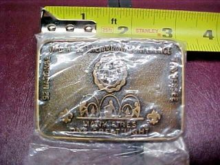 Official 1992 Noac Oa Conference Brass Belt Buckle,  Boy Scout,  Bag,  Tn