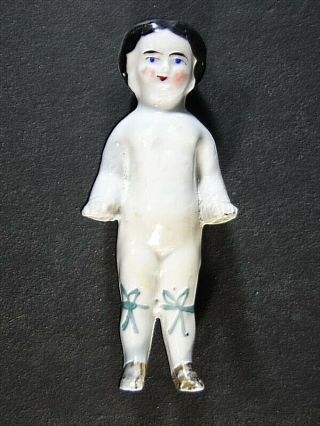 Antique China Frozen Charlotte Doll 4 - 1/4”