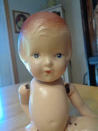 Vintage Composition Doll For Repair/restoration Marked Nancy Needs Restrung 12 "